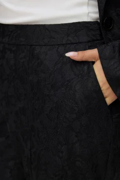 Vero Moda Curve Calças-Calça plus size de renda renda Preto