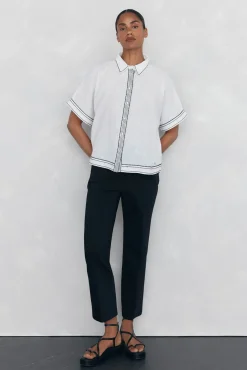 Pedro del Hierro Calças-Calça reta clássica Preto