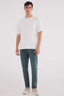 Springfield Calças-Calça slim fit com 5 calça azul