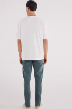 Springfield Calças-Calça slim fit com 5 calça azul