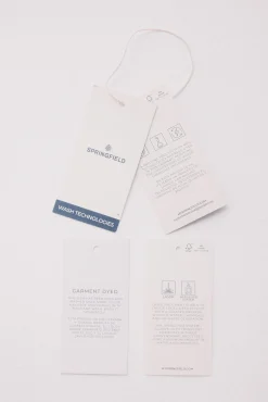 Springfield Calças-Calça slim fit com 5 calça azul