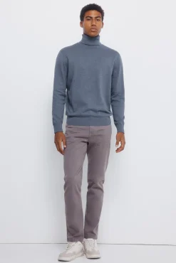 Springfield Calças-Calça slim fit com 5 calça cinzento