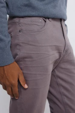 Springfield Calças-Calça slim fit com 5 calça cinzento