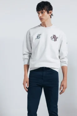 Springfield Calças-Calça slim fit com 5 calça azul