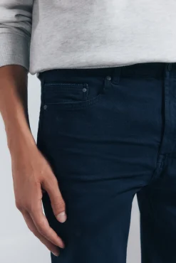 Springfield Calças-Calça slim fit com 5 calça azul