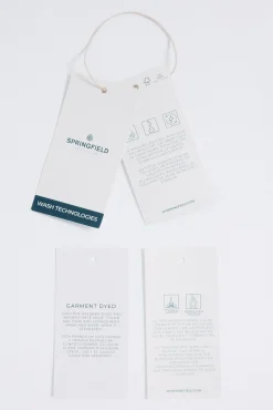 Springfield Calças-Calça slim fit com 5 calça azul