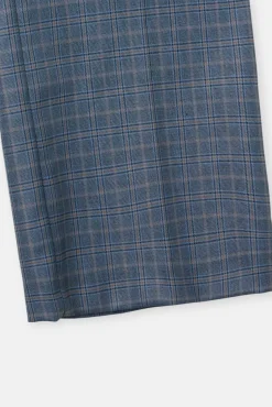 Silbon Calças-Calça social xadrez Azul