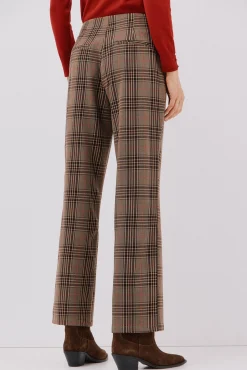 Cortefiel Fatos|Calças-Calça xadrez feminina Castanho