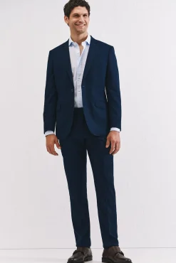 Cortefiel Calças|Calças Clássicas-Calças Bird's Eye da Série XXI Azul