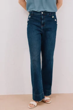 Cortefiel Jeans|Calças-Calças buttons Azul