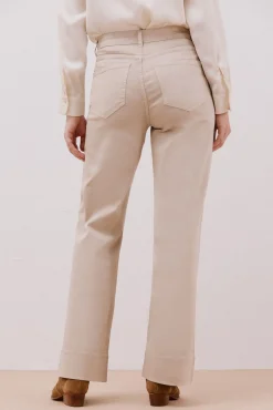 Cortefiel Jeans|Calças-Calças buttons Ecru