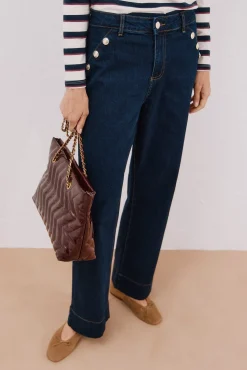 Cortefiel Jeans|Calças-Calças buttons Azul