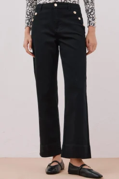 Cortefiel Jeans|Calças-Calças buttons Preto