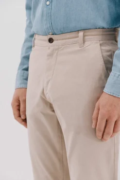 Cortefiel Calças|Chinos-Calças calças chino lavadas Tostado