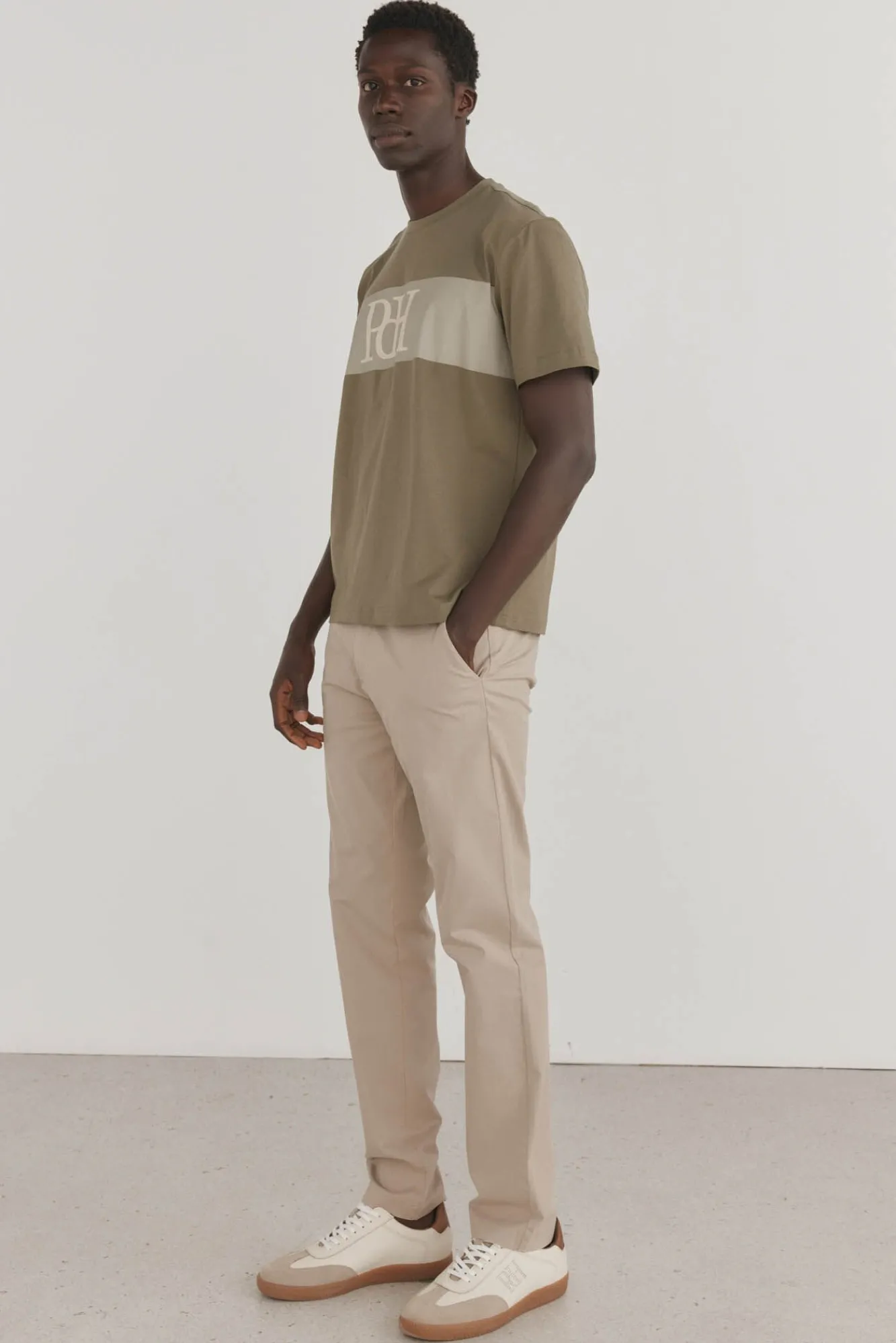 Pedro del Hierro Calças|Chinos-Calças calças chino leves e slim fit premium Beige
