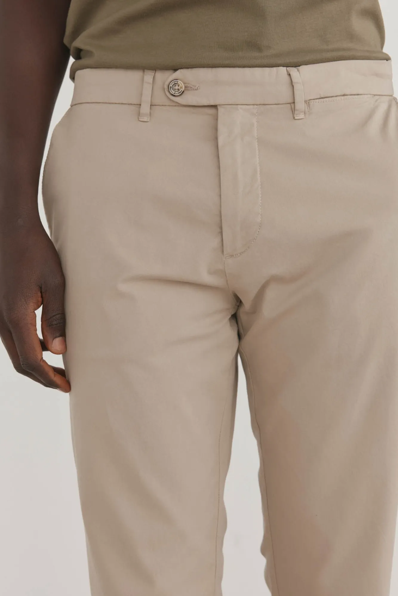 Pedro del Hierro Calças|Chinos-Calças calças chino leves e slim fit premium Beige