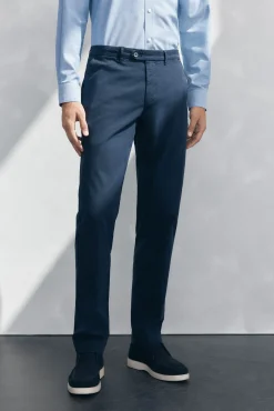 Pedro del Hierro Calças|Chinos-Calças calças chino premium de regular fit Azul