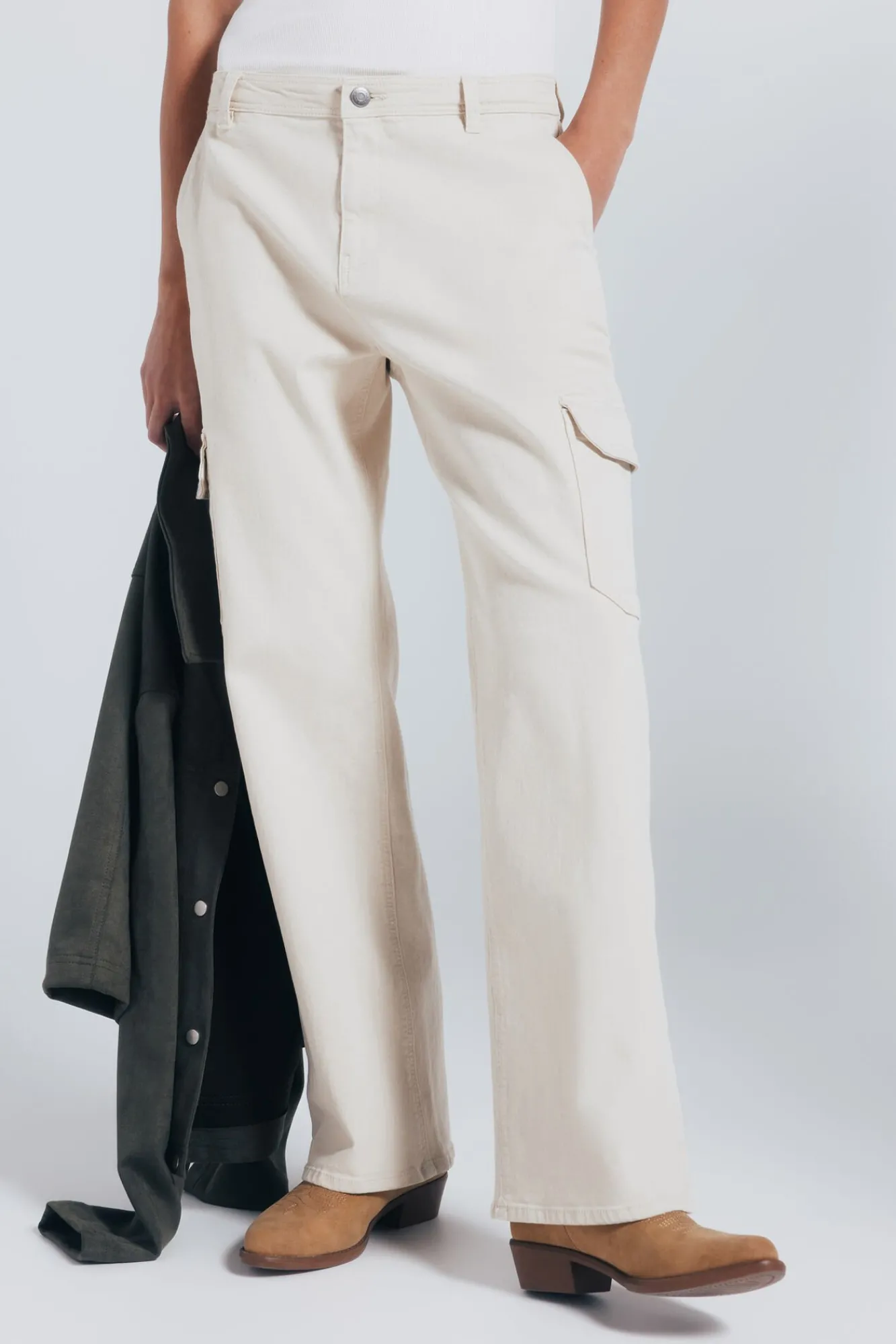 Springfield Calças-Calças cargo de algodão vison