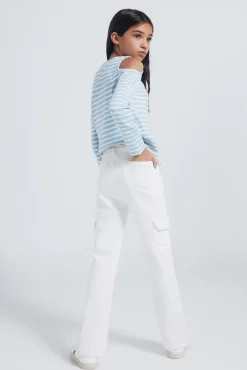 Springfield Kids Calças-Calças cargo menina branco