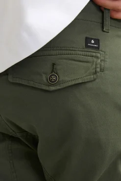 Jack & Jones Calças-Calças cargo slim fit verde