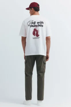 Springfield Calças-Calças cargo slim fit bege