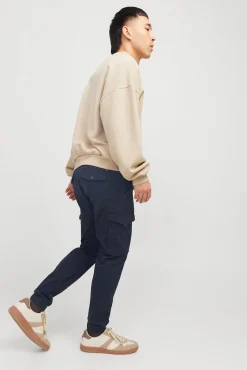 Jack & Jones Calças-Calças cargo slim fit azul