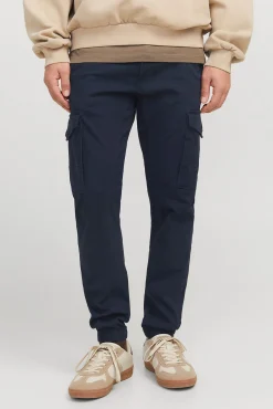Jack & Jones Calças-Calças cargo slim fit azul