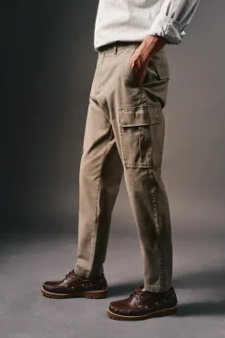 OOTO Calças-Calças cargo slim fit Verde