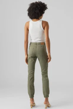 Vero Moda Jeans|Calças-Calças cargo tornozelo Verde