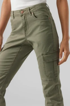 Vero Moda Jeans|Calças-Calças cargo tornozelo Verde