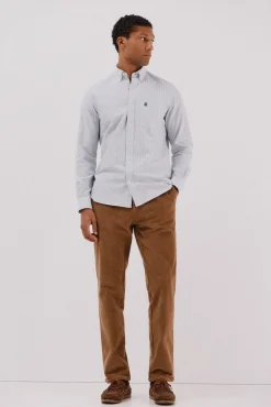 Cortefiel Calças|Chinos-Calças chino bombazina Castanho