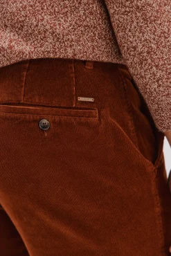 Cortefiel Calças|Chinos-Calças chino bombazina Castanho