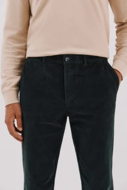 Cortefiel Calças|Chinos-Calças chino bombazina Verde