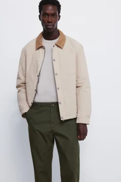 Springfield Calças|Chinos-Calças chino Dobby com ajuste confortável estampado