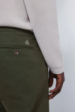 Springfield Calças|Chinos-Calças chino Dobby com ajuste confortável estampado