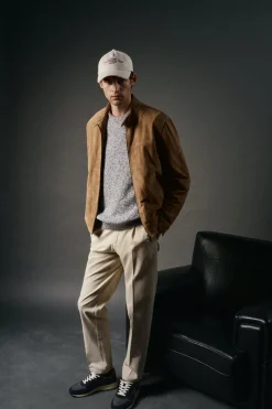 OOTO Calças|Chinos-Calças chino pinças Tostado