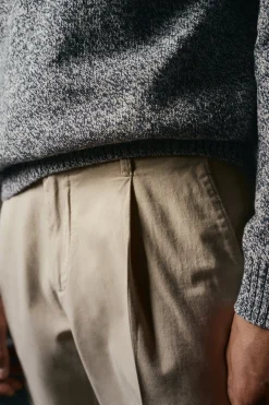 OOTO Calças|Chinos-Calças chino pinças Tostado