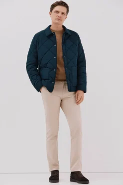 Cortefiel Calças|Chinos-Calças chino slim fit Tostado