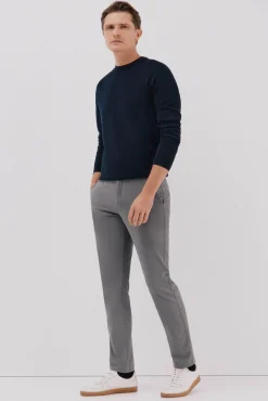 Cortefiel Calças|Chinos-Calças chino slim fit Cinzento