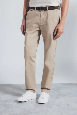 Springfield Calças|Chinos-Calças chino slim fit bege
