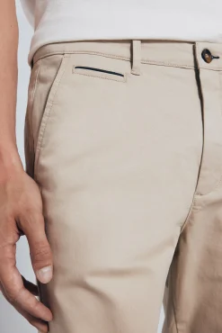 Springfield Calças|Chinos-Calças chino slim fit bege