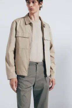 Springfield Calças|Chinos-Calças chino slim fit bege