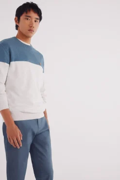 Springfield Calças|Chinos-Calças chino slim fit azul