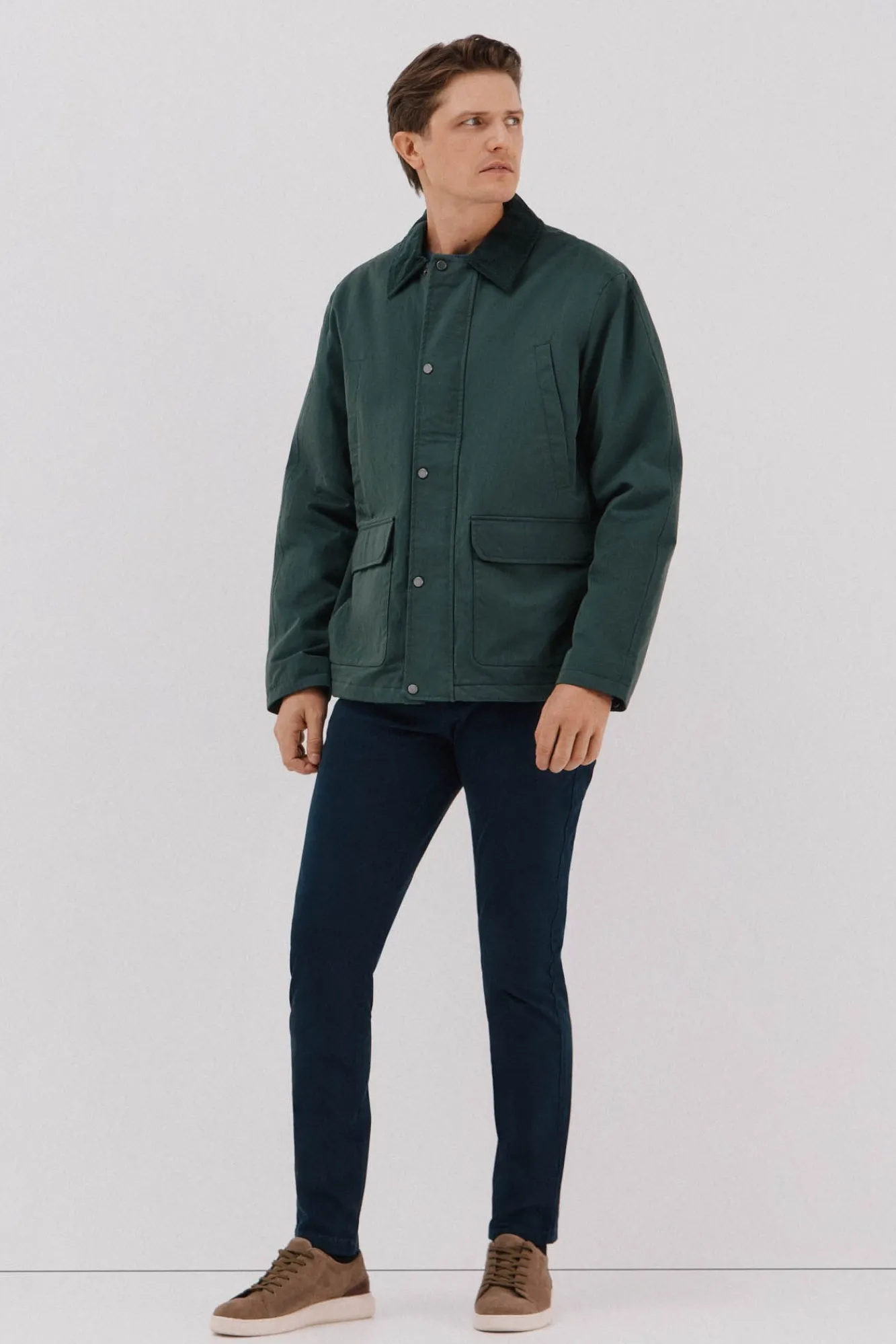 Cortefiel Calças|Chinos-Calças chino slim fit Azul