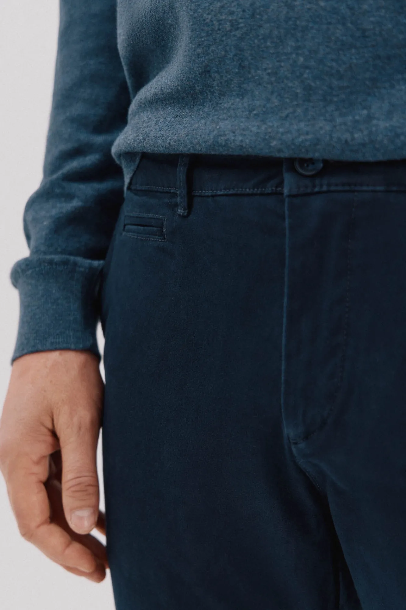 Cortefiel Calças|Chinos-Calças chino slim fit Azul