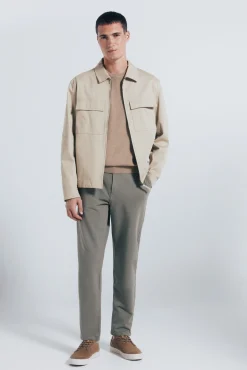 Springfield Calças|Chinos-calças chino slim fit confortáveis bege