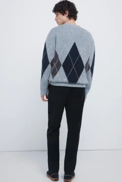 Springfield Calças|Chinos-Calças chino slim fit de veludo cotelê micro azul