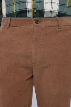 Springfield Calças|Chinos-Calças chino slim fit de veludo cotelê micro castanho
