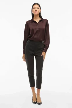 Vila Calças-Calças cintura elástica Preto