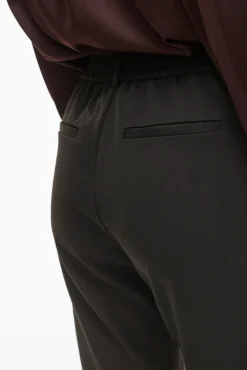 Vila Calças-Calças cintura elástica Preto